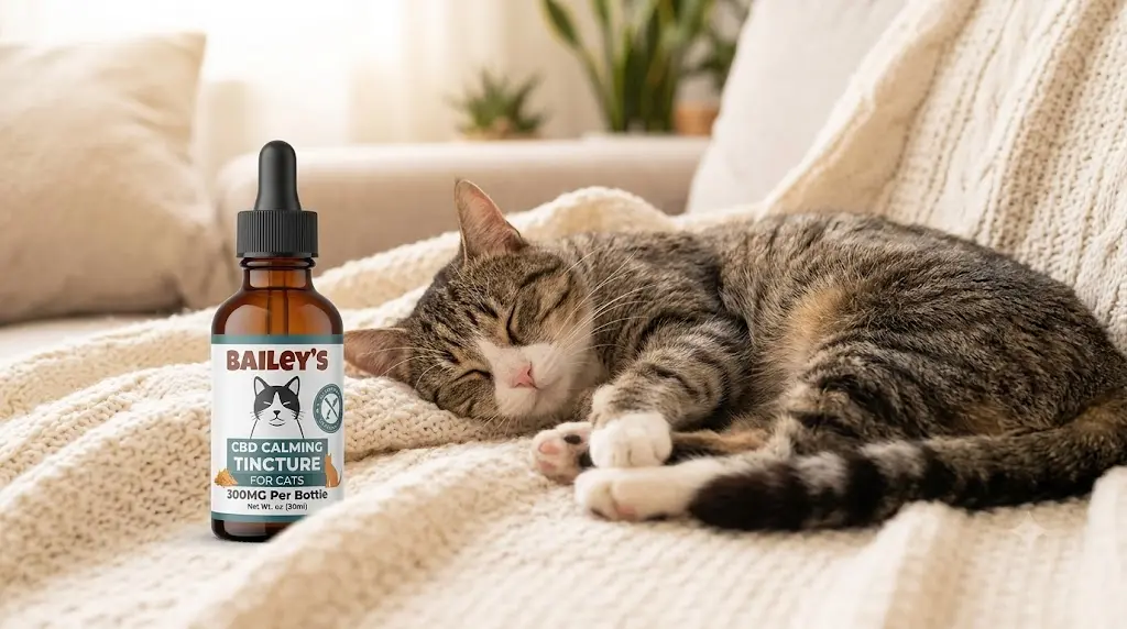 Best CBD oil for cats - Bailey's calming tincture for sale