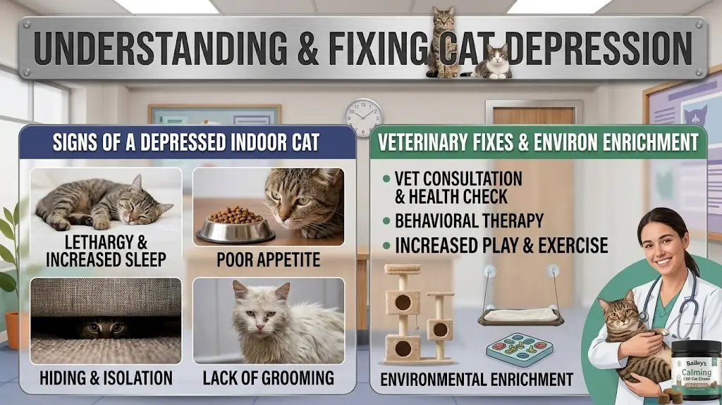 signs of depressed cat and cat calming fixes