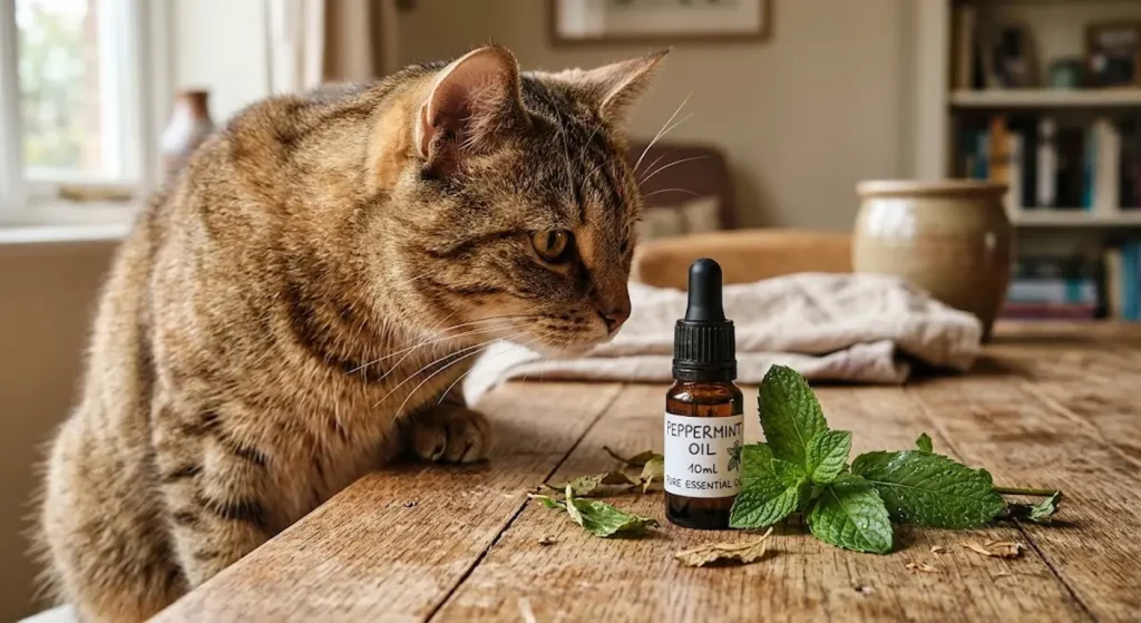 is peppermint oil safe for cats US cat parents