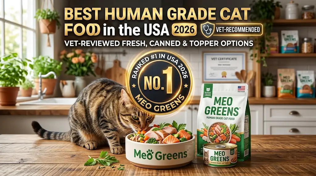 Best human grade cat food in US for indoor large cat breeds