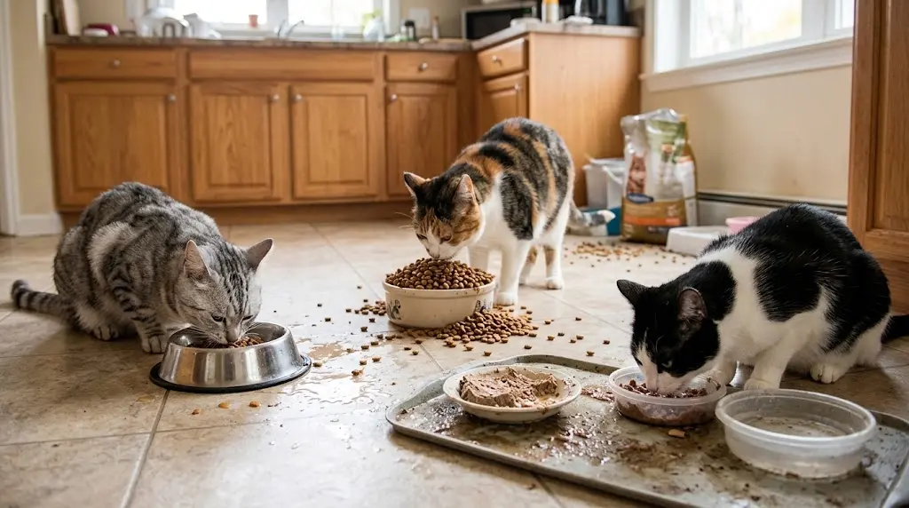 Indoor cat feeding mistakes and how to avoid these mistakes at home