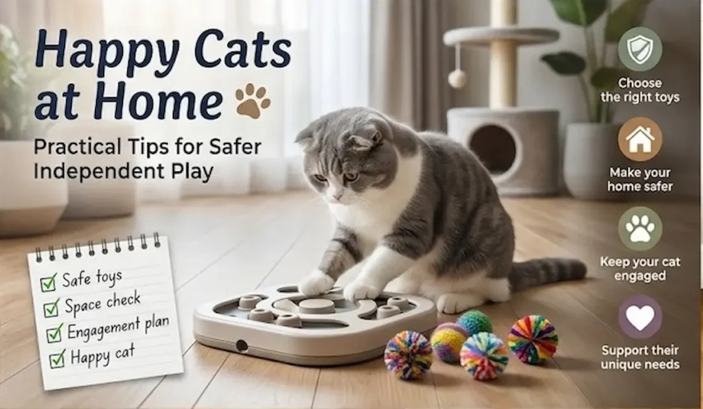 safer solo play for cats when you are not at home